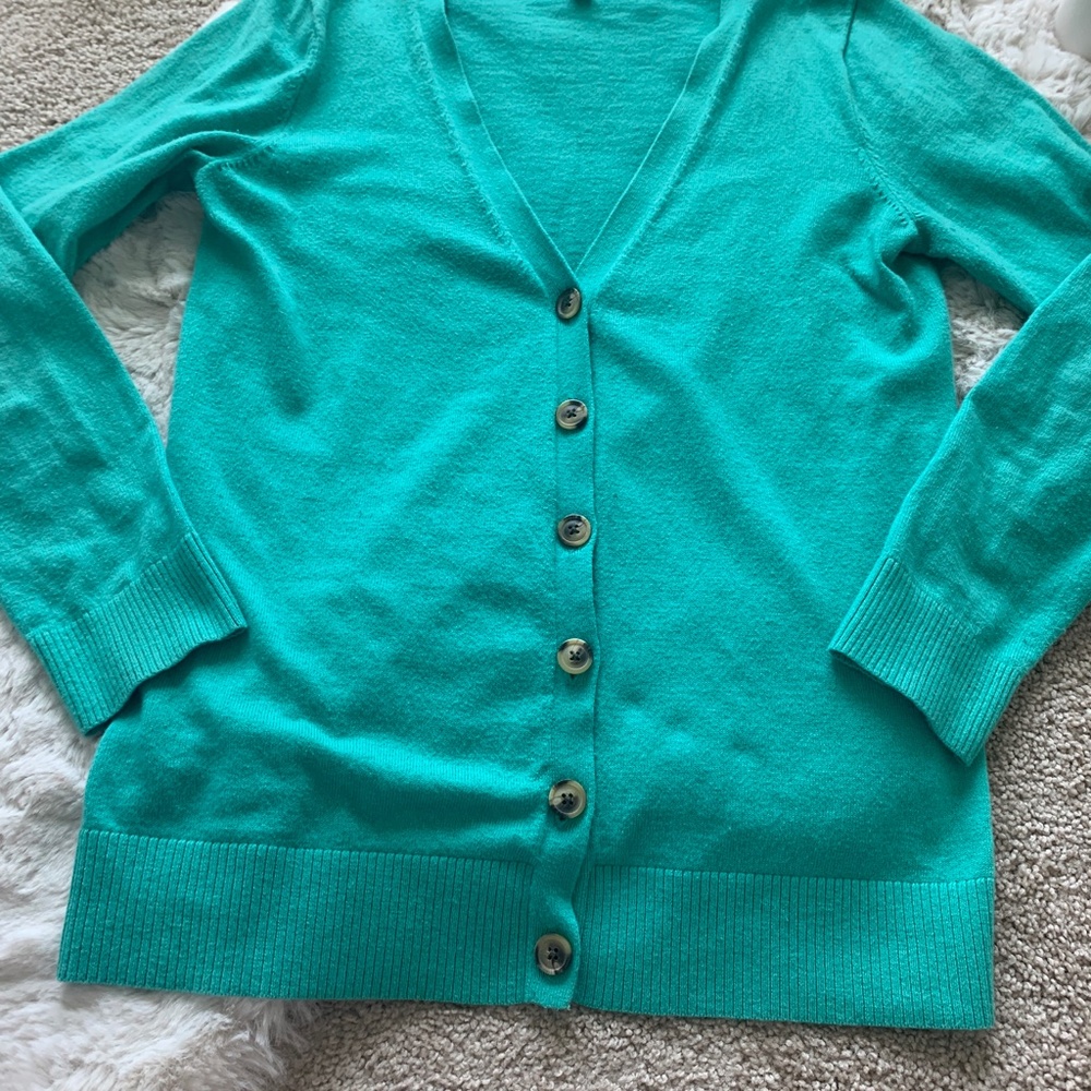 Gap Turquoise Long Sleeved Button Up Cardigan- M - Picture 5 of 10